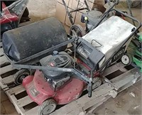 Pallet Lot Toro Mower and Lawn Roller