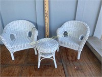Doll Sized Wicker Furniture Play Set