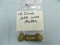 (17) Silver Jefferson War Nickels