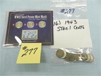 (19) 1943 Steel Cents