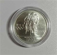 1995-D  XXVI Olympiad, Cycling silver dollar  BU
