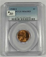 1948-S  Lincoln Cent  PCGS MS-65 Red