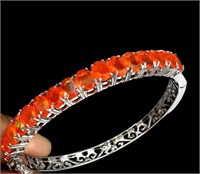 Natural Mexican Orange Opal 7x5 MM Bangle