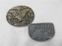 Raleigh Lights Truck & Eagle Collector Belt Buckle