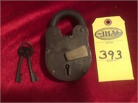 Antique Padlock & Keys