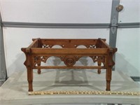 ANTIQUE OAK COFFEE TABLE (BASE ONLY) 27" x 19x 15"