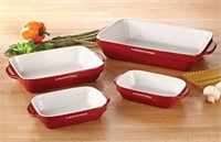 3 pieces Lagostina stoneware baking set