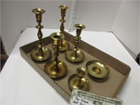Brass candleholders