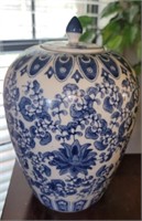 Blue & White ginger Jar with lid