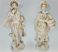 Gold & White Victorian Ladies 6 1/2"