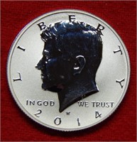 2014 W Kennedy Half Dollar Silver Proof 50th Anniv