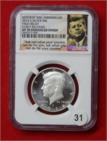 2014 S Kennedy Silver Half Dollar NGC SP70