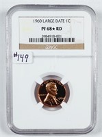 1960 Large date  Lincoln Cent  NGC PF-68* RD