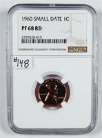 1960 Small date  Lincoln Cent   NGC PF-68 RD