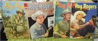 (4) 1950's Dell Roy Rogers Comics Comicbooks