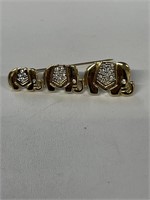 Costume jewelry elephant brooch