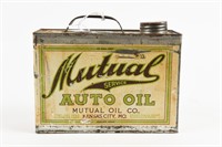EARLY MUTUAL AUTO OIL 1/2 GALLON CAN