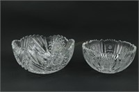 2 Cut Glass Bowls