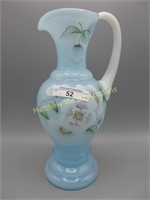 Fenton 9" hand painted ewer - COLOR