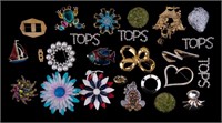 Colorful Rhinestone & Other Pins and Brooches