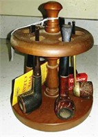 Vintage Pipe Stand with Pipes & Supplies