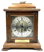 Vtg. Hamilton Wood Case Chime Mantle Clock