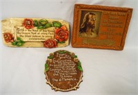 Chalkware Wall Hanging Décor Religious Sayings