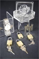 Seiko Men's Watch, Luggage Locks,Glass Etched Dish