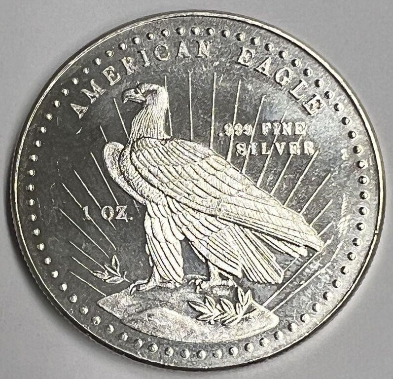 1 Ounce American Eagle .999 Silver Round from 1981