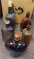 Assortment of Amber Bottles / No Ship