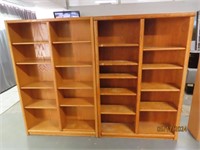 (2) 42" Oak Wooden 2way 6shelf Book Shelves