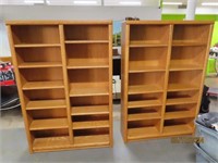 (2) 48"wide 2way Oak Book Shelves Match 12"x72"