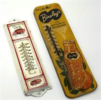 Lot: 2 Vintage Advertising Thermometers.