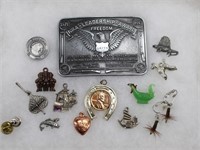 NRA Belt Buckle,Charms, Lucky Penny Horseshoe