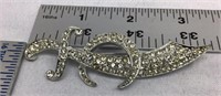 D2) SWORD RHINESTONE BROOCH, 3"