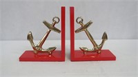 Brass Anchor Bookends