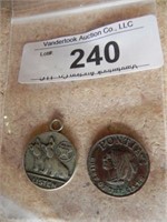 Vintage Texaco Pendant & Pontiac Token