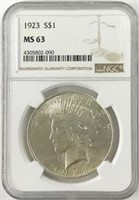 1923-P Peace Dollar, MS-63.