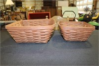 2 Longaberger Baskets - 2010 Medium Flare and