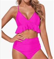 New (Size L) Two Piece Swimsuits High Waisted