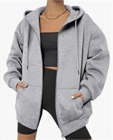 New (Size L) Zeagoo Women's Oversized Zip Up