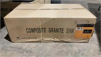 Composite granite sink in box