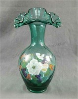 Fenton Handpainted Vase L/E Family & Artist Signed