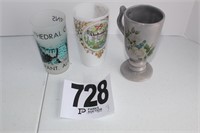 (2) Alabama Souvenir Glasses (1) Coffee Mug