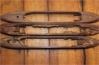 Vintage wooden loom shuttles