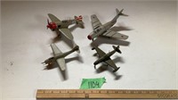 Plastic airplane replicas