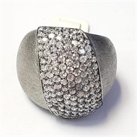 $250 Silver Cubic Crystal Ring
