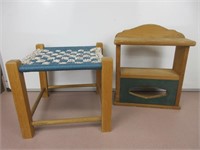 Tissue Box Shelf and Footstool