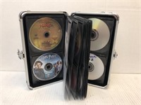 48 movies (DVDS) in metal Vaultz box