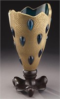 Andre Dubreuil / Daum "Lacrima" vase with bronze